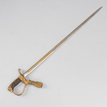 Sabre, Swedish m/1899, for infantry officer, with scabbard.