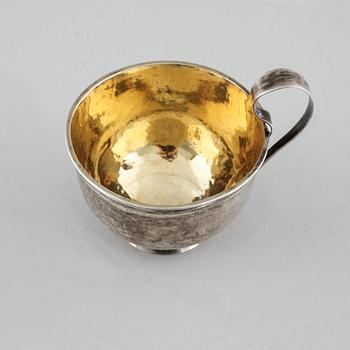 A Swedish 19th century parcel-gilt cup, mark of Johan Westerberg, Piteå (1807-1829).