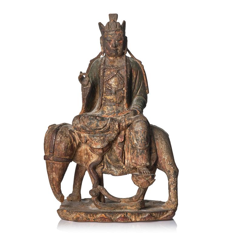Samantabhadra, trä. Mingdynastin (1368-1644).