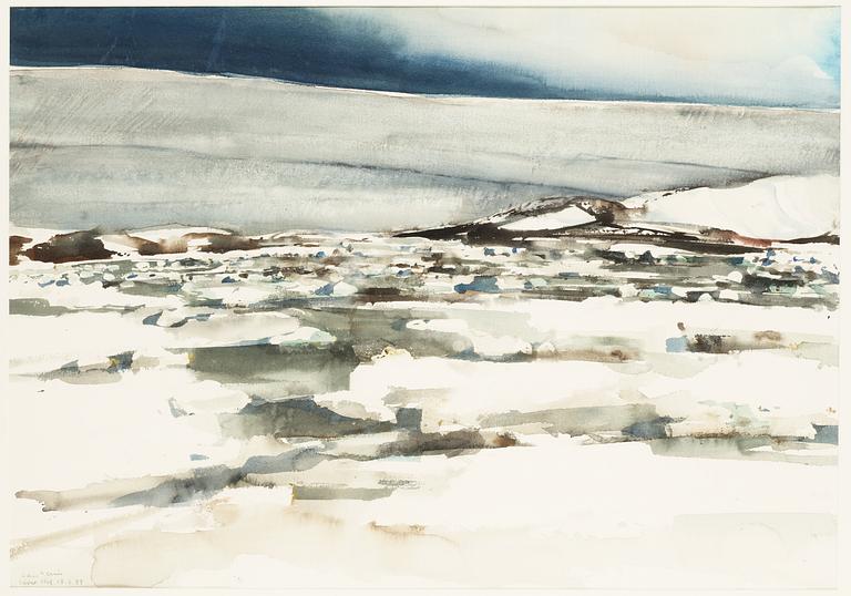 Lars Lerin, "Snowhill".