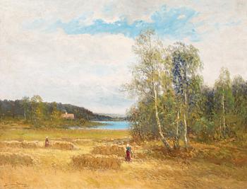 149. Severin Nilson, "Motiv från Kolmården" (Harvest scene from the central parts of Sweden).