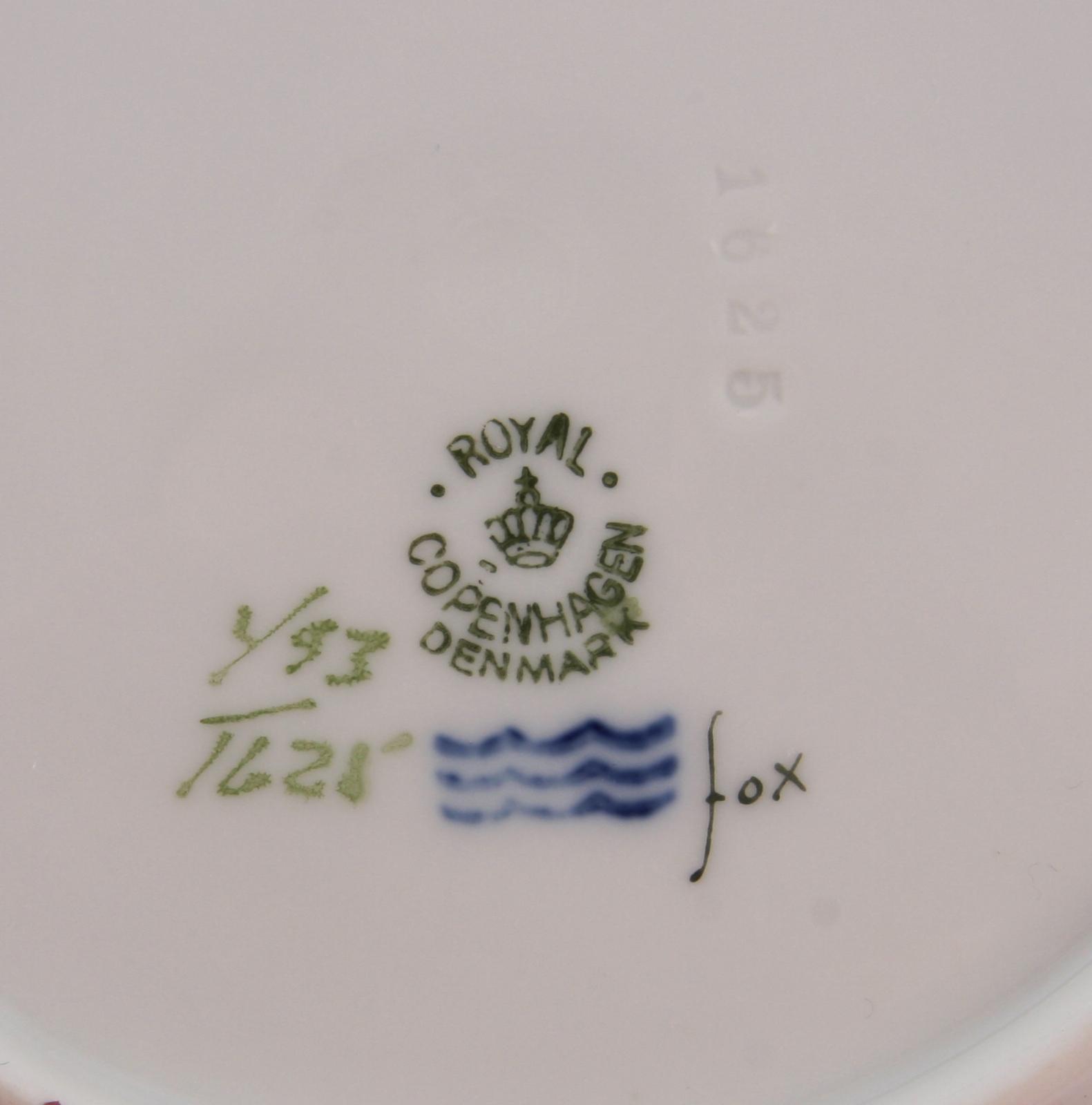 ASSIETTER, 6 st, porslin, "Sachsisk blomst", Royal Copenhagen.