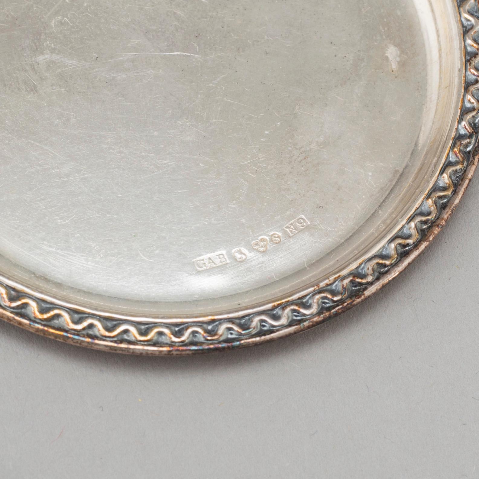 GLASUNDERLÄGG/COASTERS, 11 st, silver. Georg Jensen, sterling, Danmark respektive GAB, Stockholm, 1963-5.