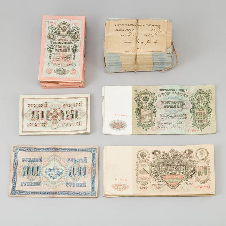 PARTI RYSKA SEDLAR, 1909, 1910, 1912 och 1917.