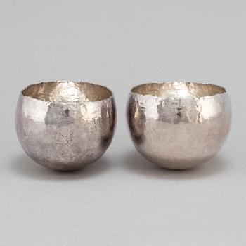 REY URBAN, tumlare, 2 st, sterlingsilver, Stockholm, 1969-84.