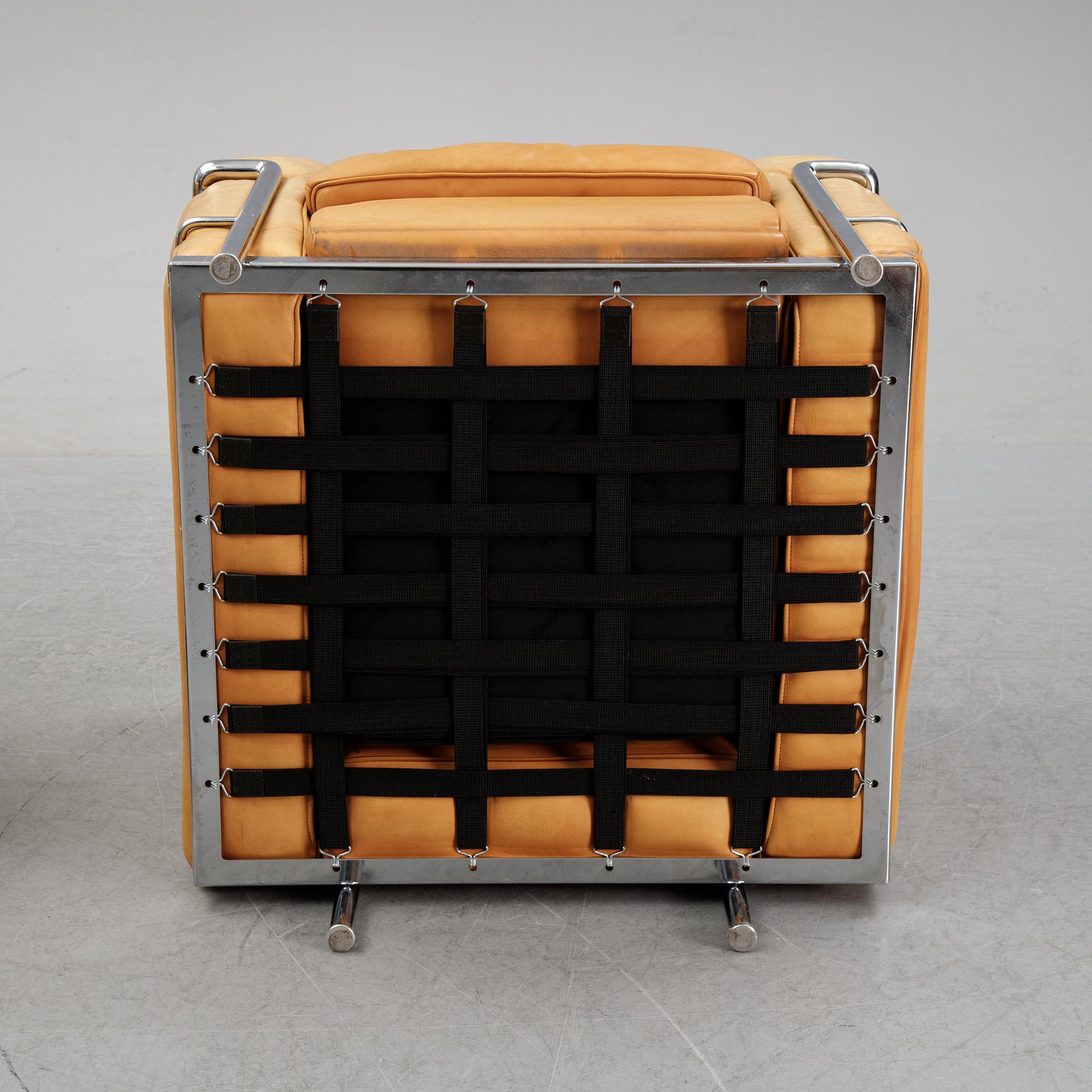 Le Corbusier, Pierre Jeanneret & Charlotte Perriand, fåtöljer, ett par, "LC2", Cassina.