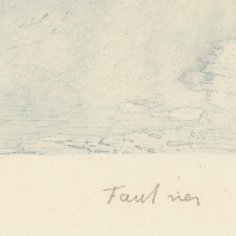 JEAN FAUTRIER, etching, signed and numerePlåtd 20/100.