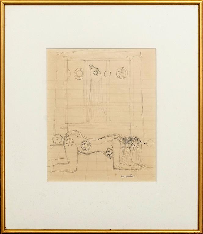 MAX WALTER SVANBERG, a signed ink drawing.