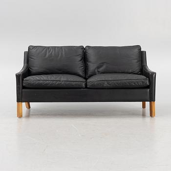 Ib Kofod Larsen, a leather sofa, OPE, Jönköping, Sweden, 1960's.