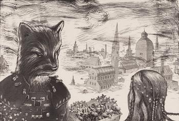 Ernst Billgren, "VId vägens slut", Ur portföljen "Vid vägens slut".