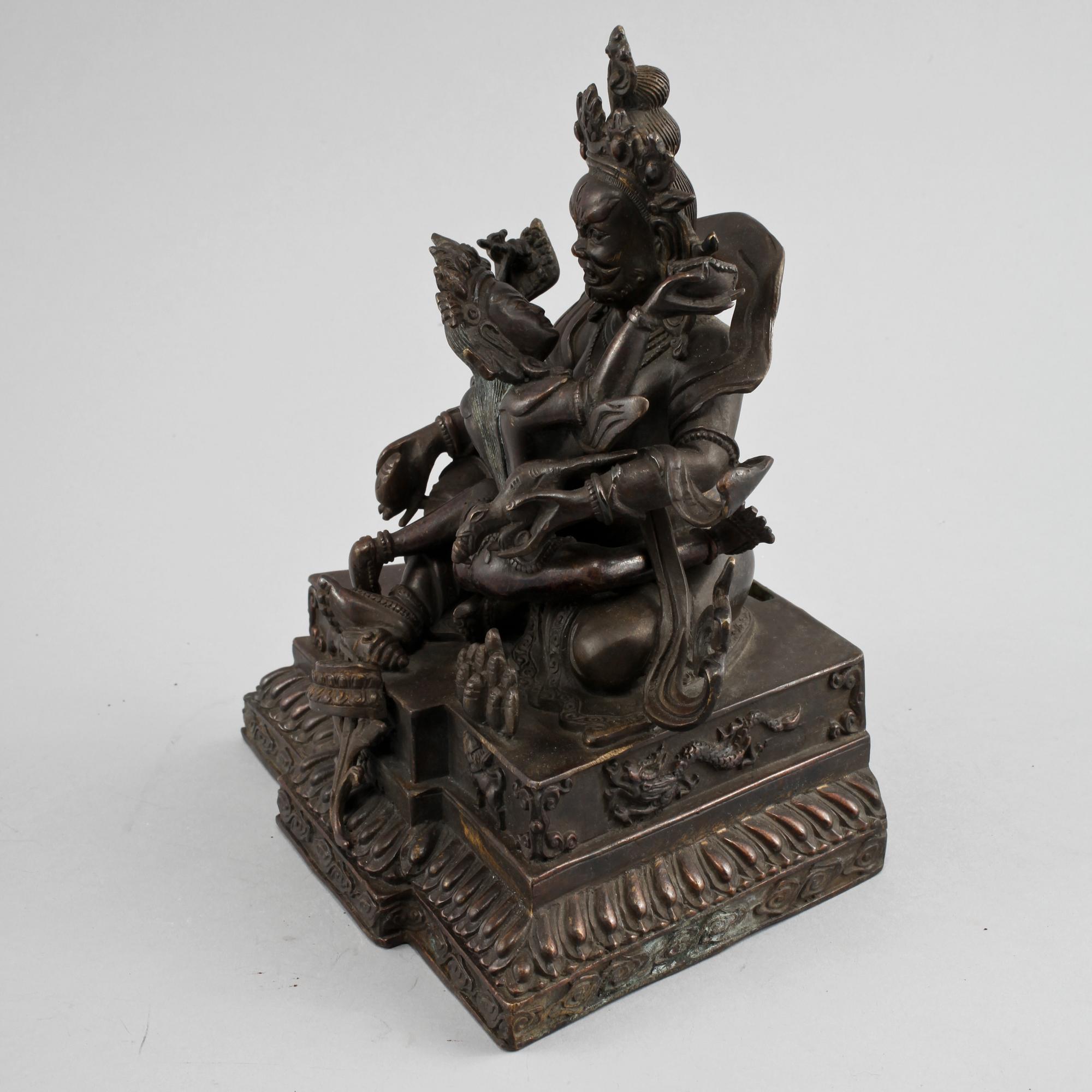 SKULPTUR, brons, Sinotibet, 1800/1900-tal.