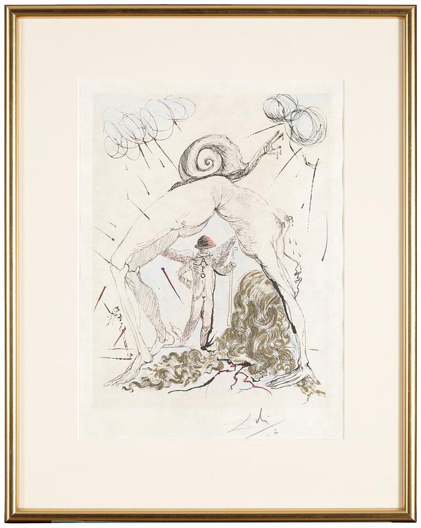 Salvador Dalí, "Femme à l 'escargot" ur "Poèms secrets d ' Apollinaire".