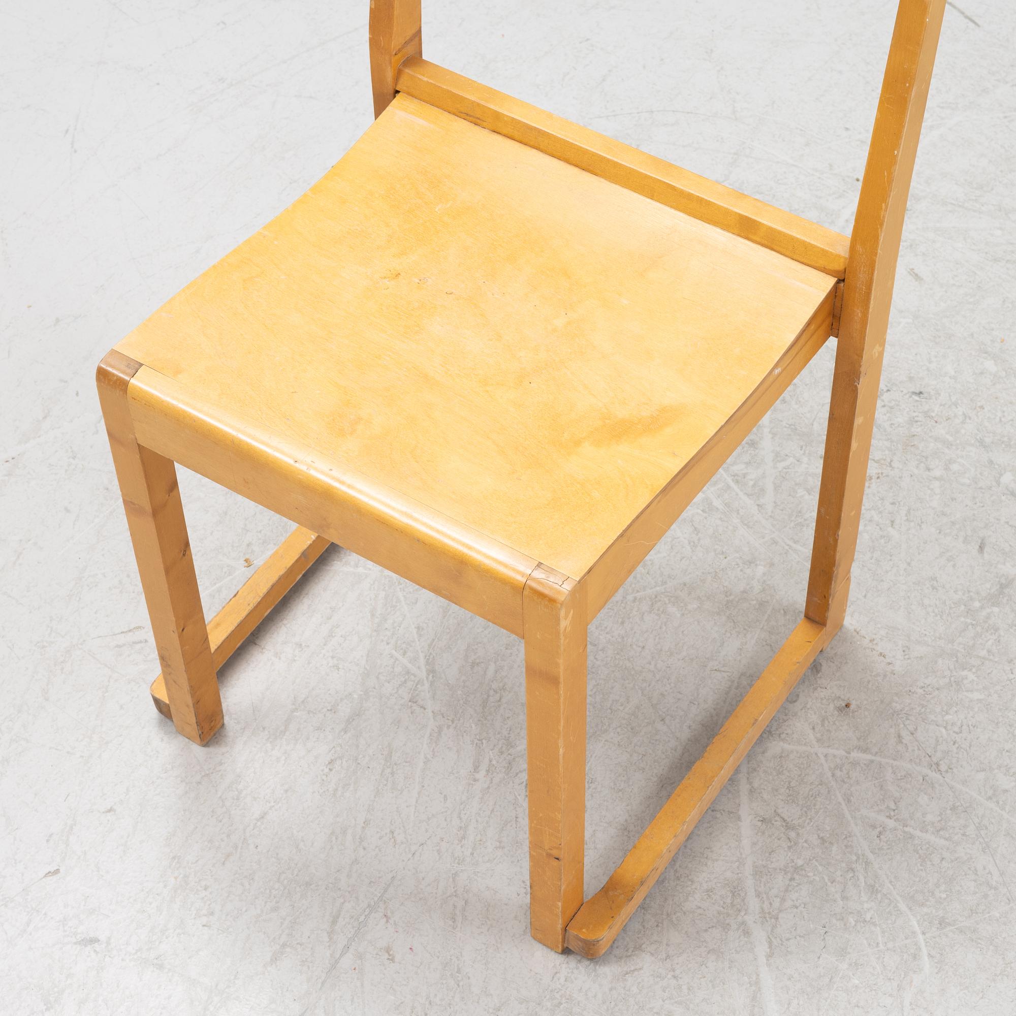 Sven Markelius, a set of seven chairs, mid 20th Century.