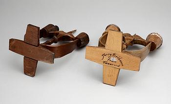 KANDELABRAR, ett par, Taserud, Koppfeldt Arvika, sign, 1900-tal.