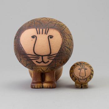 LISA LARSON, figurer, 2 st, stengods, Gustavsberg.
