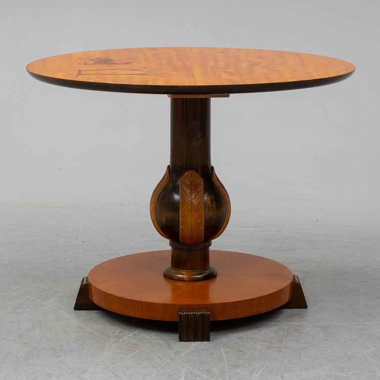 a 1930's-/40's table by Mjölby Intarsia.