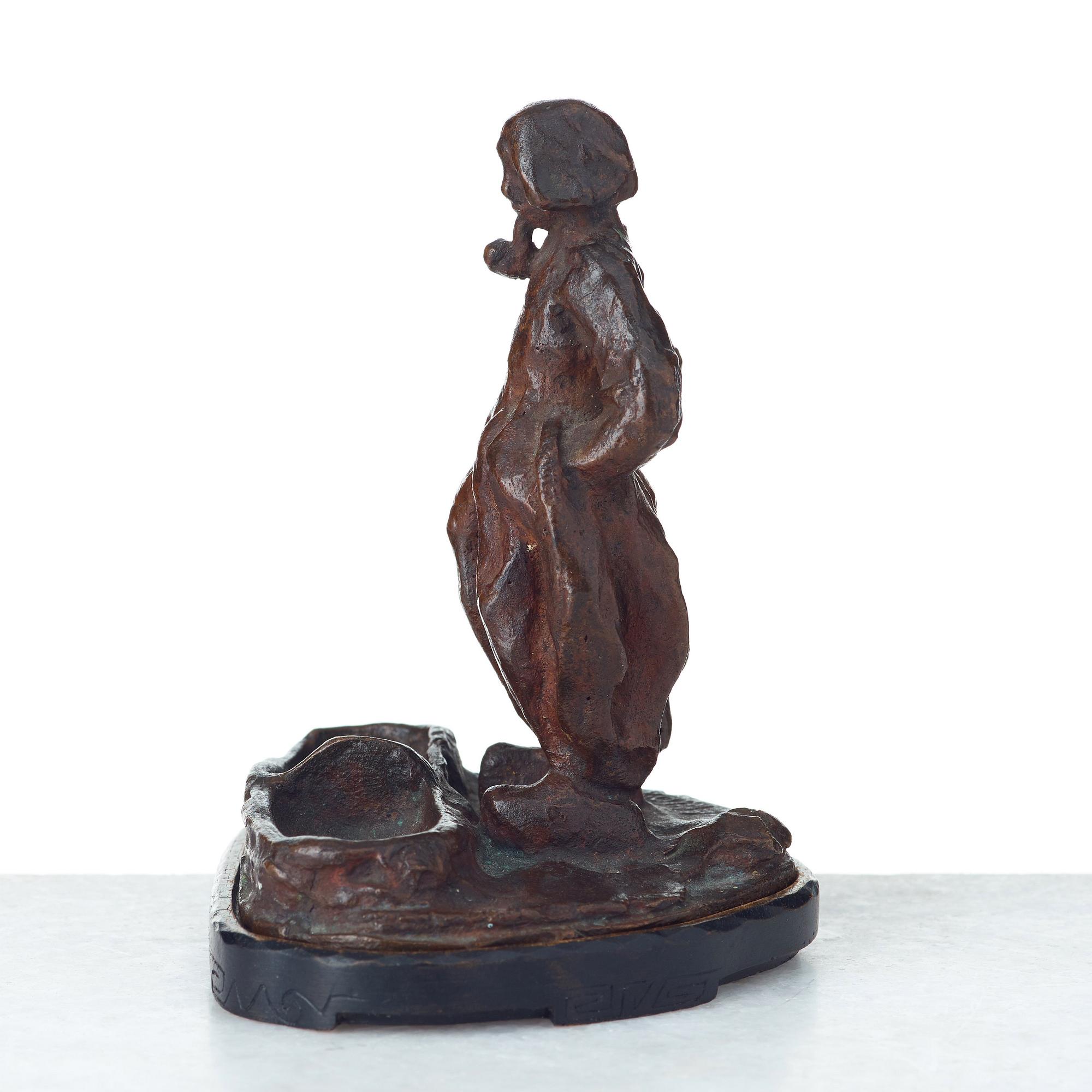 CARL MILLES, skulptur, "Holländsk fiskargubbe" (salt- och pepparkar).