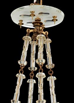 TAKLYKTA, glas och mässing. Nyrenässans, 1800-talets senare hälft.