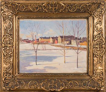 Hugo Backmansson, olja, på duk, signerad och daterad 1921.