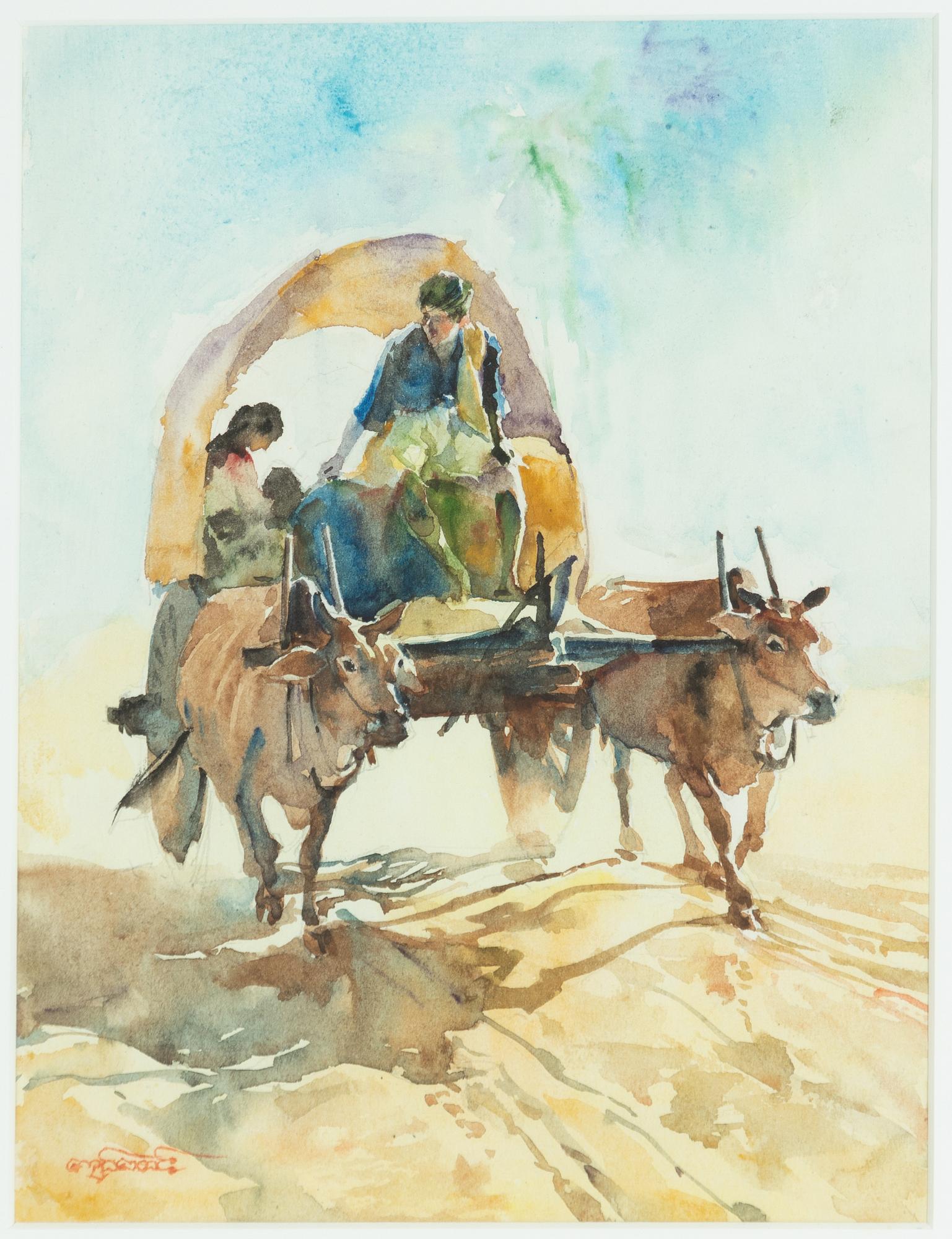 Kyaw Thaung, 'Ox-cart'.