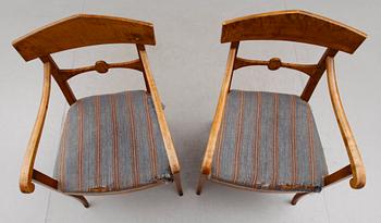 KARMSTOLAR, 1 par, Karl Johan, 1800-talets mitt.