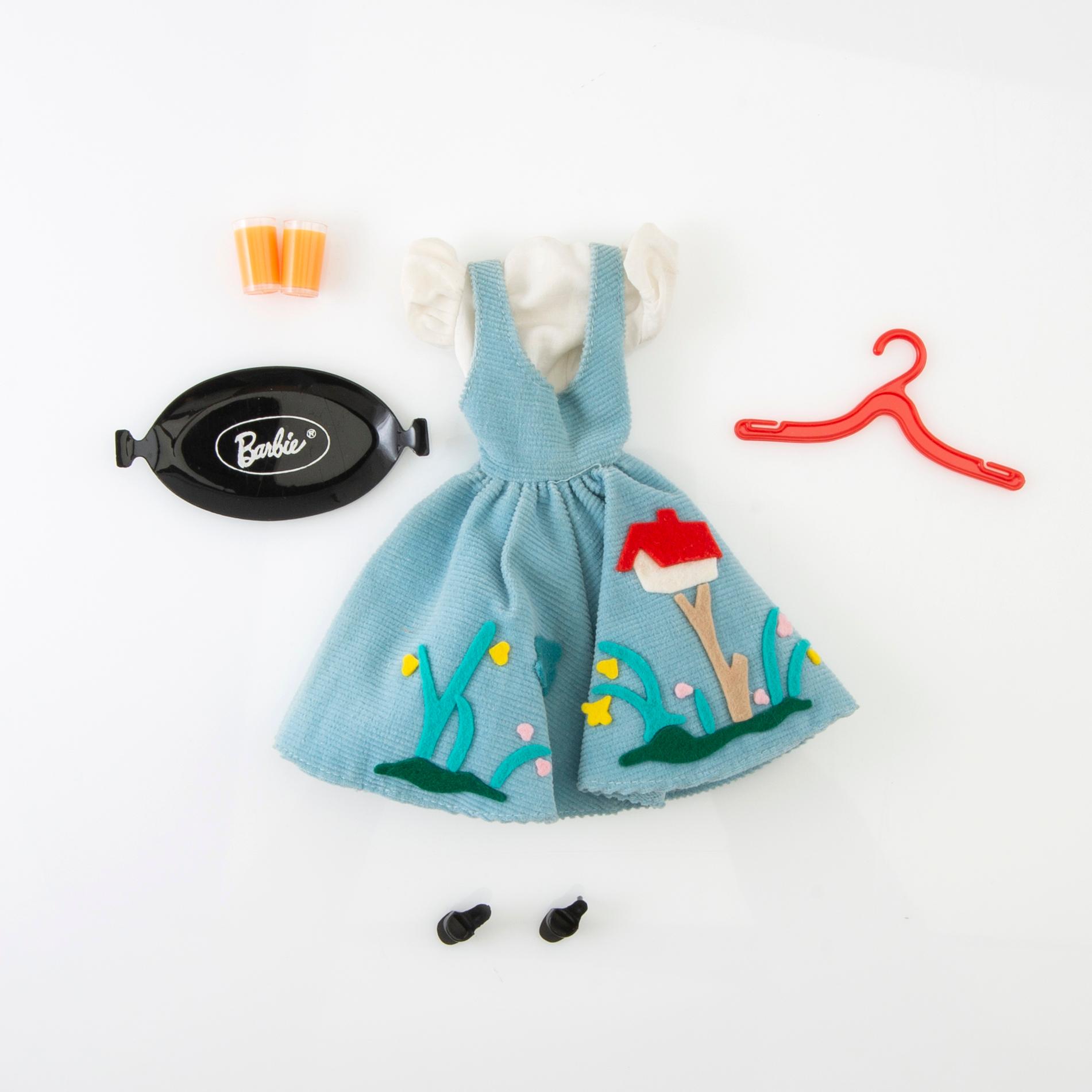 Barbie clothes 4 sets. Vintage, including "Busy Morning" Mattel 1963, "Winter Holiday", Mattel 1959-63.