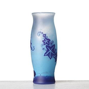 Fritz Blomqvist, an Art Nouveau cameo glass vase, Orrefors, Sweden ca 1915.