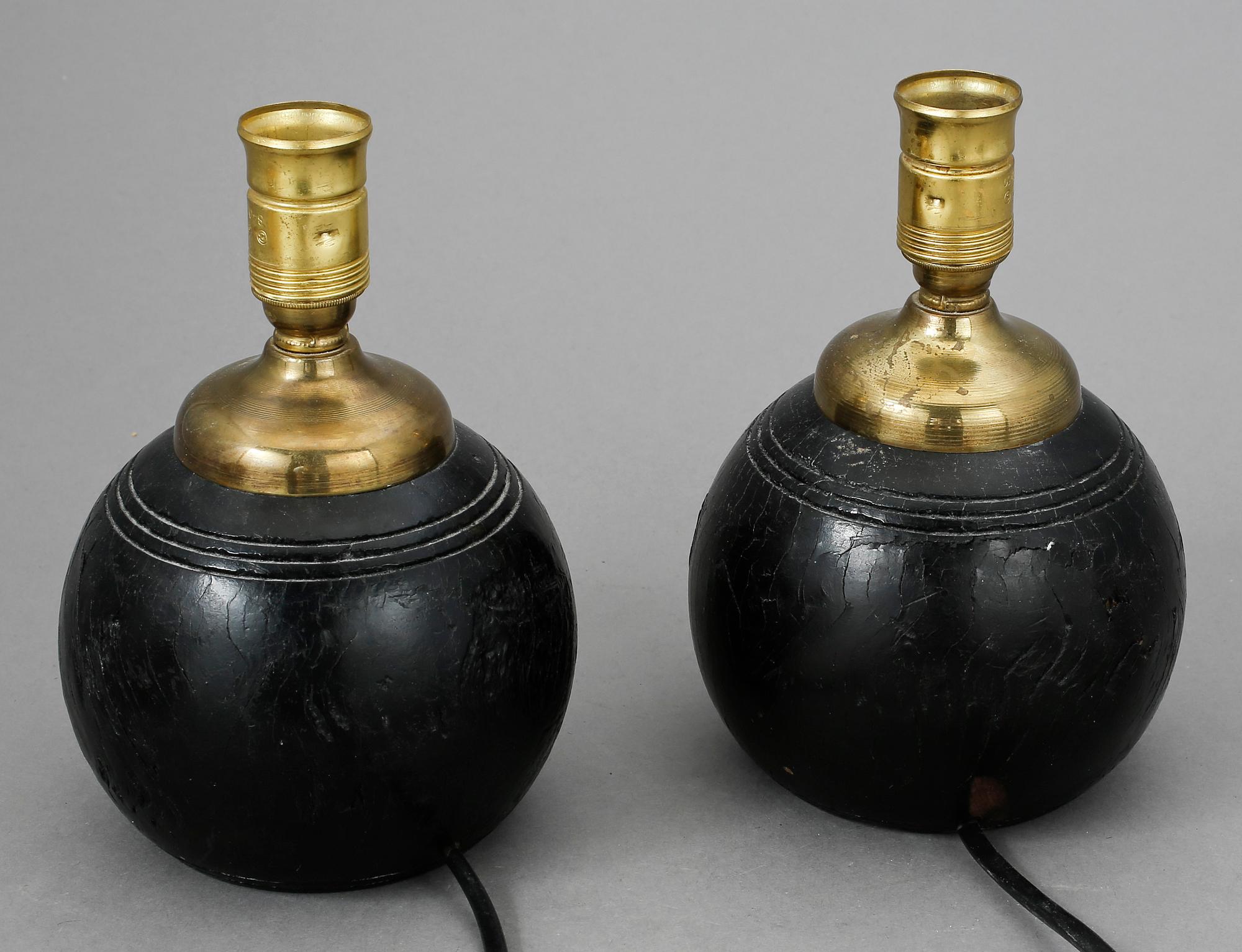 BOWLINGKLOTLAMPOR, sannolikt New England, troligen, 1900-talets början.
