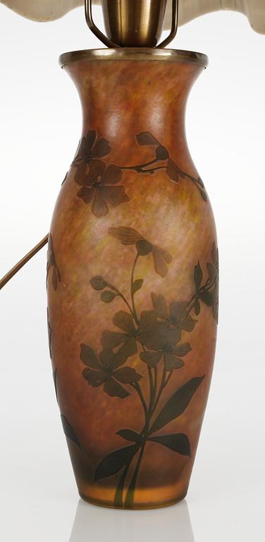 A Heinrich Wollman Art Nouveau cameo glass vase, Orrefors circa 1915.