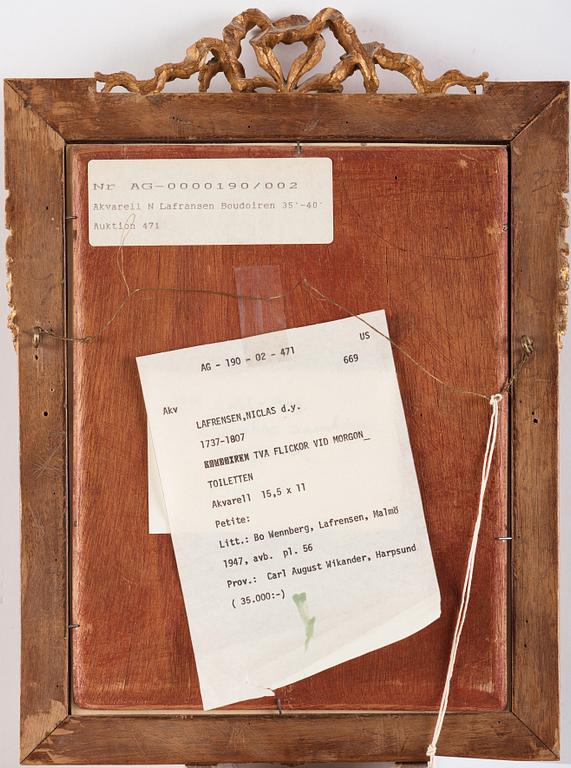 Niclas Lafrensen d.y., Morgontoiletten.