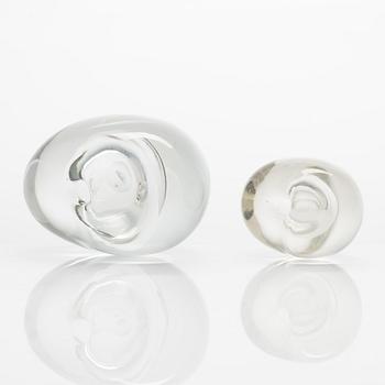 Timo Sarpaneva, Two glass objects "Heart". Iittala.