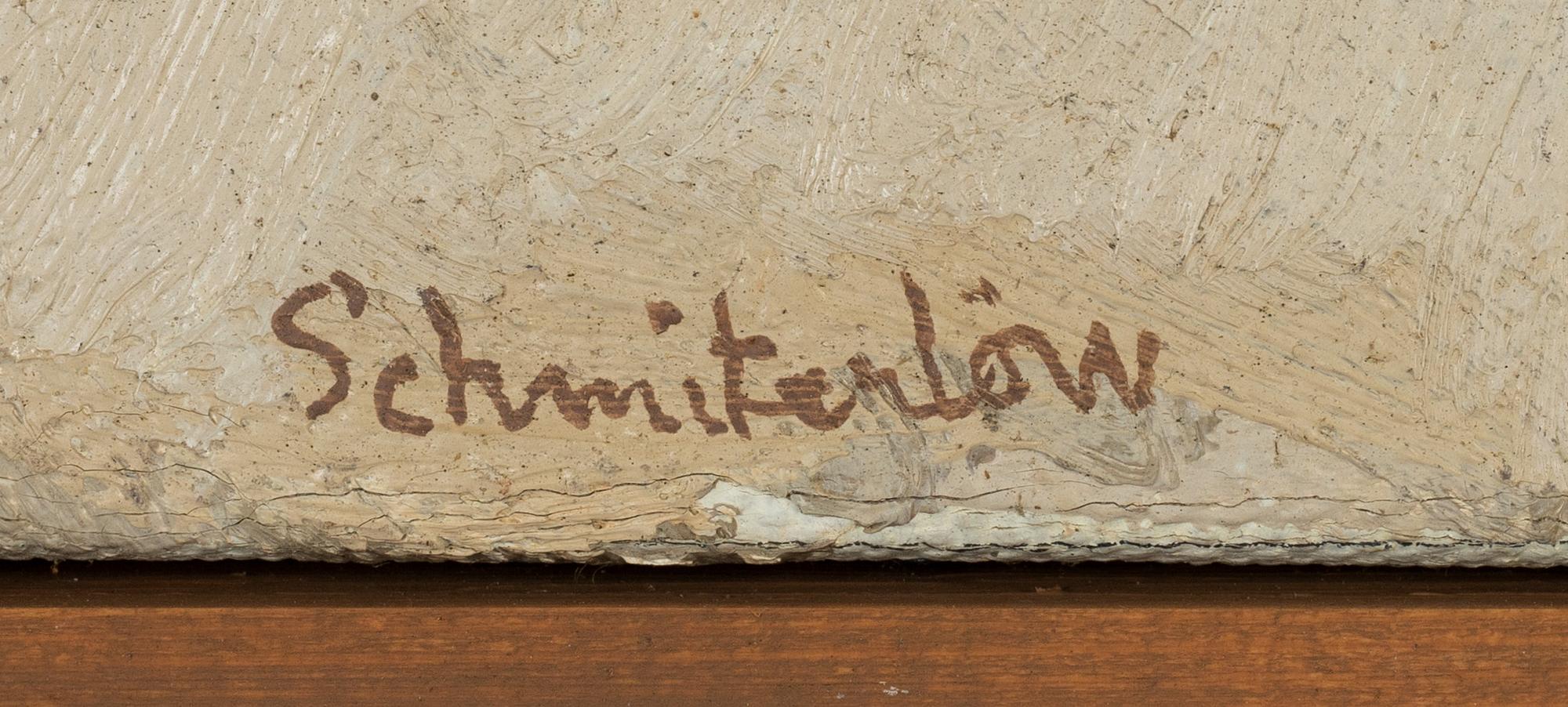 Bertram Schmiterlöw, olja på duk, signerad.