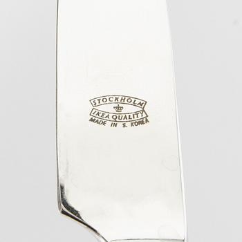 Bestick ca 77 dlr ur IKEA:s 1700-talets-serie nysilver  sent 1900-tal.