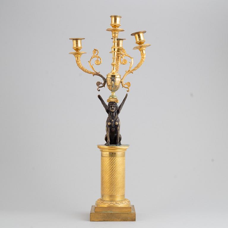 A presumably russian empire candelabra, 19th century.