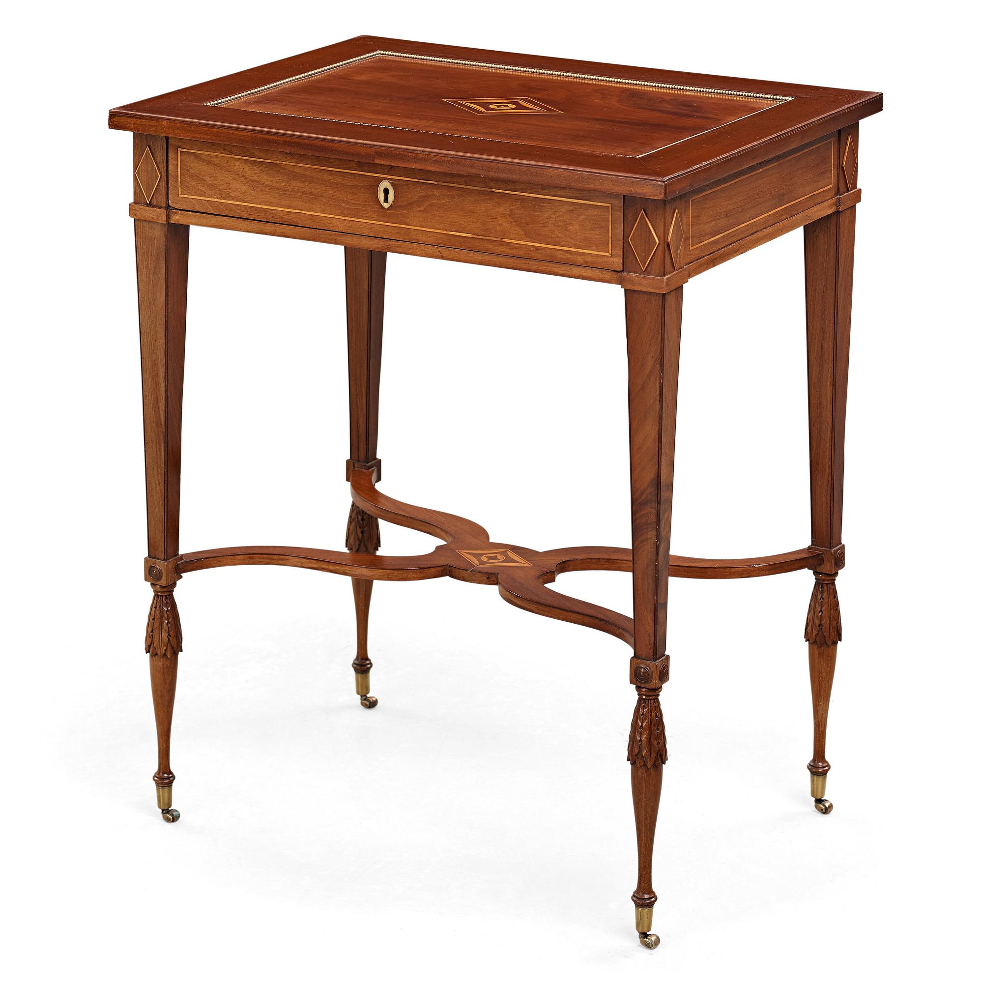 A late Gustavian early 19th century table attributed to Lars Qvarnberg (master in Stockholm 1801-13).