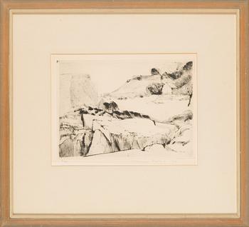 Tuulikki Pietilä, torrnålsetsning, signerad och daterad 1948, numrerad 7/20.