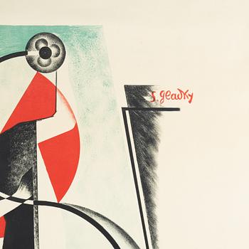 Serge Gladky, litografisk affisch, "Jean Borlin", 1929.