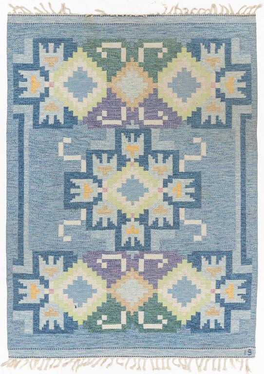 Ingegerd Silow, rug, röllakan, signed IS, approx. 229 x 166 cm.