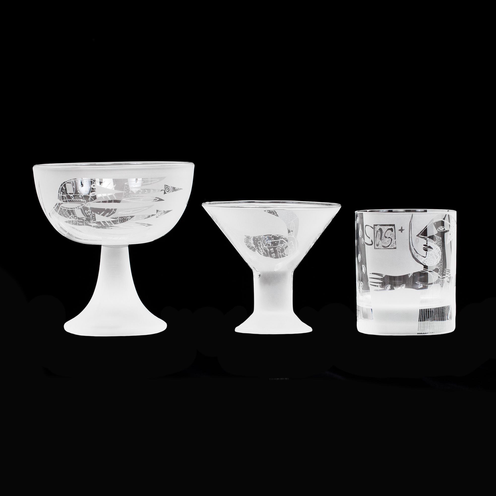 GLAS, 12+4+1, design Varik, sign o div dat omkring år 2000.