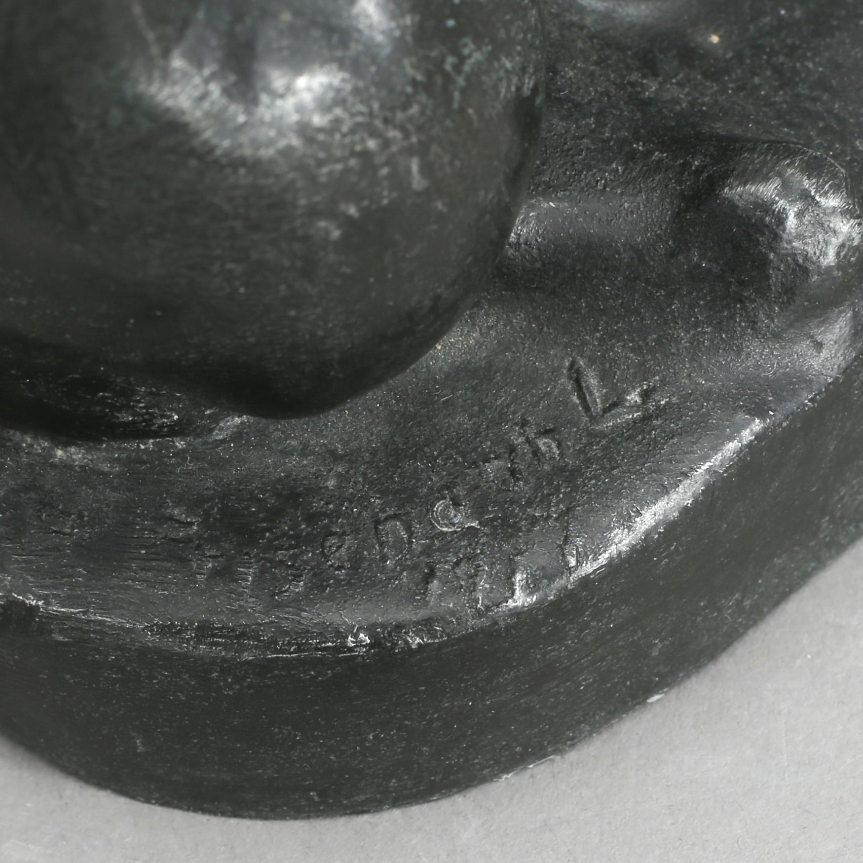 SKULPTUR, Halvar Frisendahl, patinerad metall, signerad 1917.