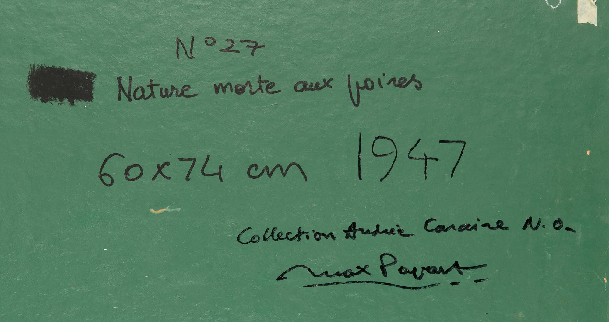 Max Papart, 'Nature Morte aux Poires'.