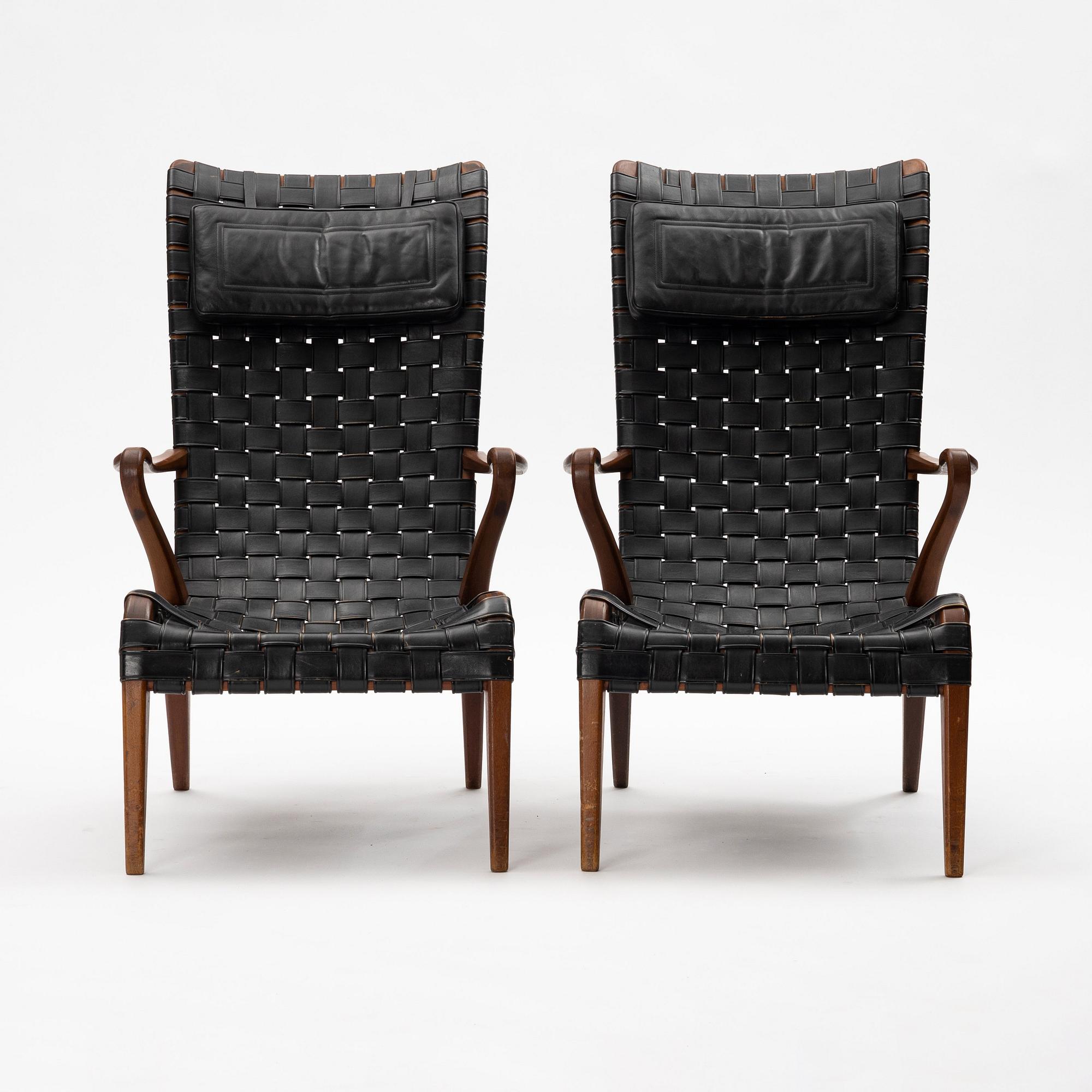 Axel Larsson, karmstolar, 1 par, Svenska Möbelfabrikerna Bodafors, 1940-tal.
