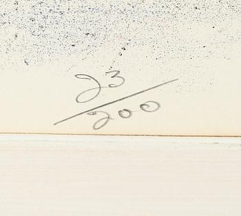 JOHN CHRISTOFOROU, färglitografi, signerad, numrerad 23/200.