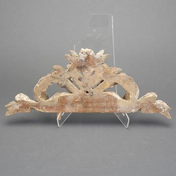 ÖVERSTYCKE TILL SPEGEL, gustavianskt, 1700-talets slut.