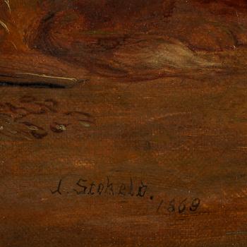 JAMES STOKELD, olja på duk, sign o dat 1869.
