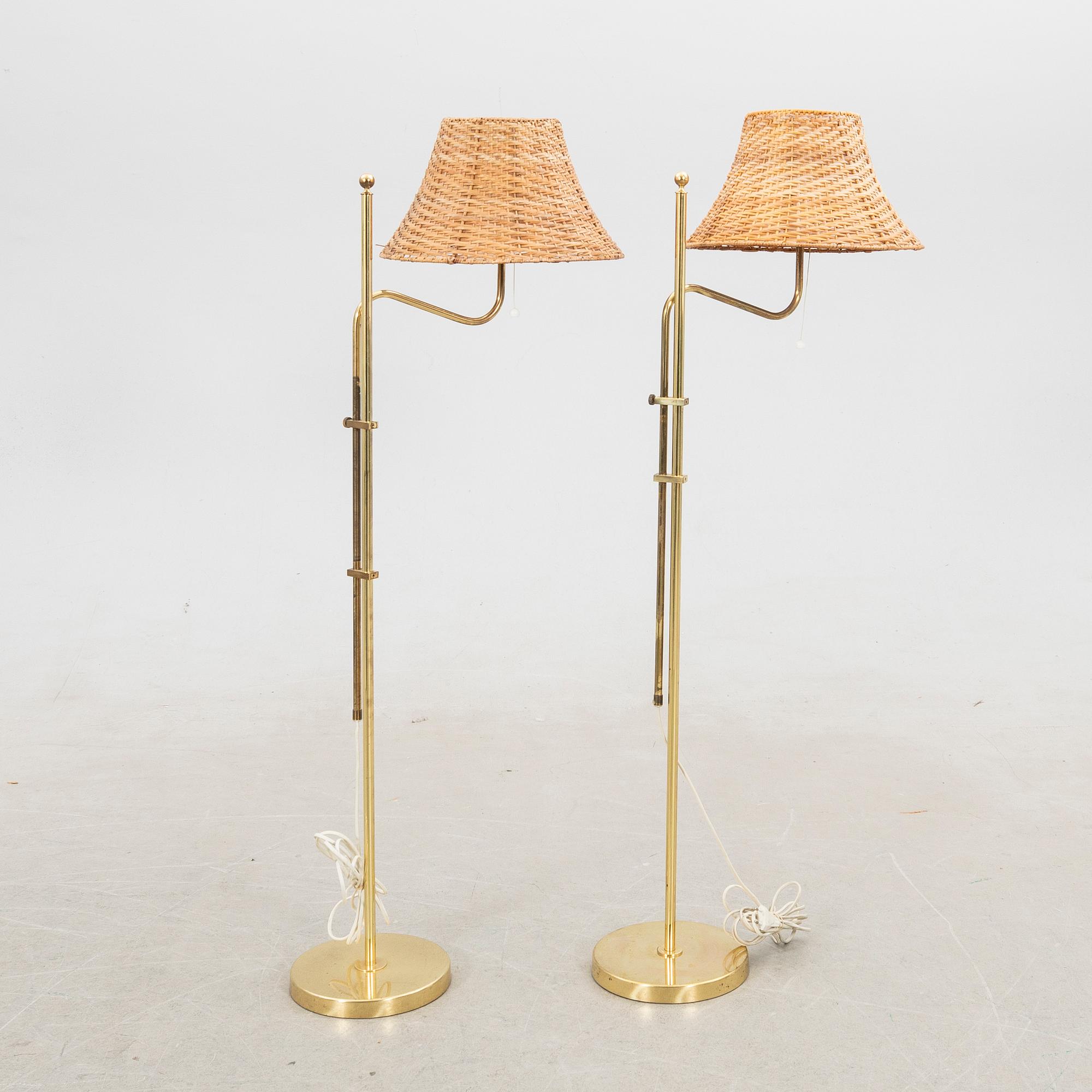 Floor lamps, a pair, model G 132, Bergboms, late 20th century.