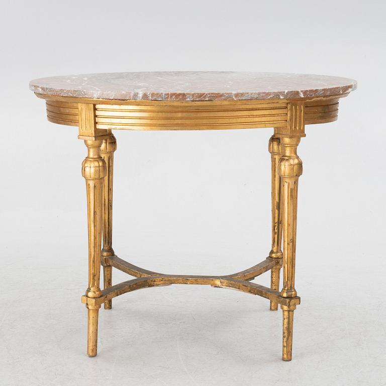 A Gustavian style table, circa 1900.