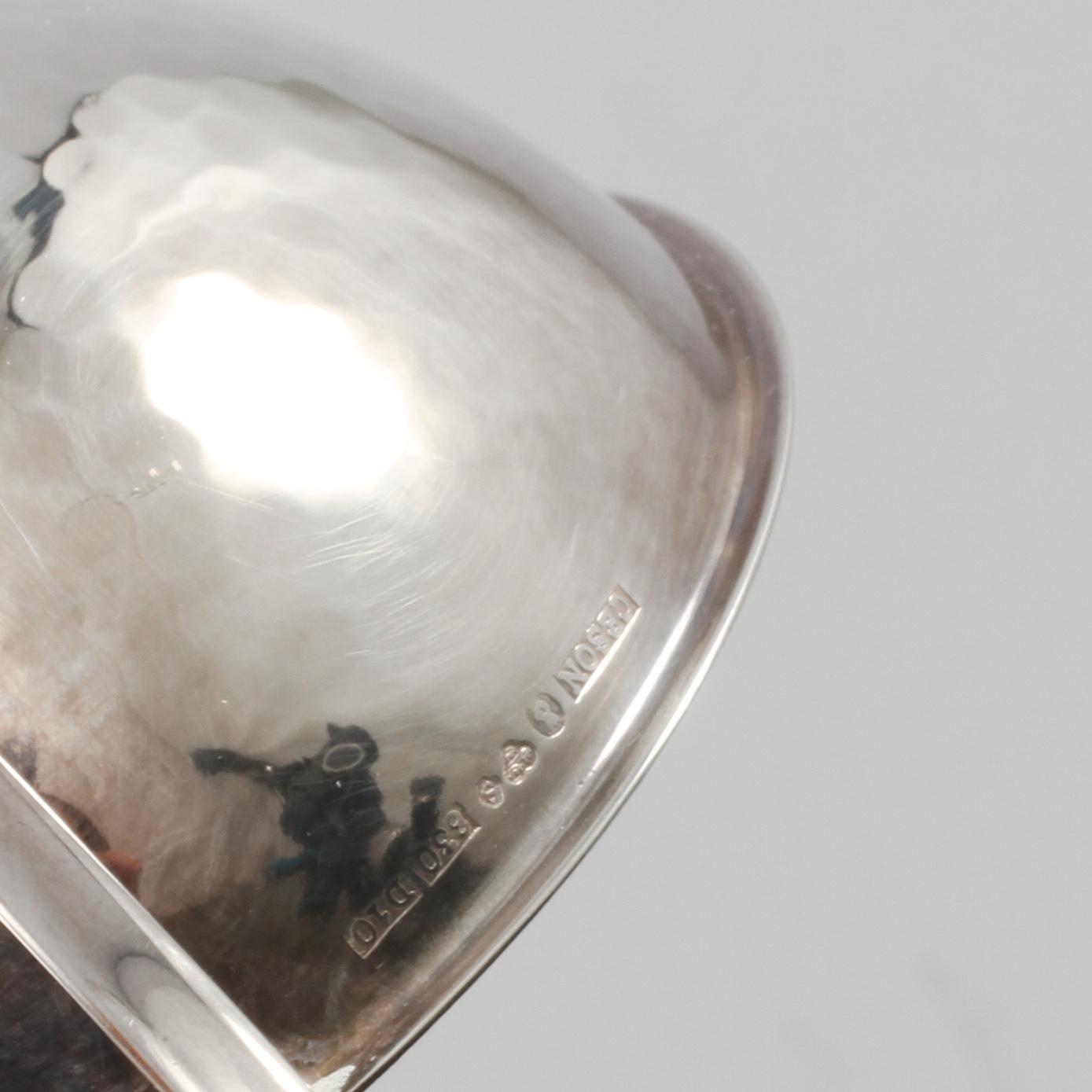 PUNSCHMUGGAR, 12+1 st, silver, mestadels Ceson, Göteborg, 1900-talets fjärde kvartal, vikt 401 gram.