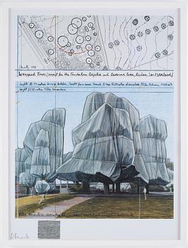 Christo & Jeanne-Claude, "Wrapped Trees project for the the Fondation Beyeler and Berower Park, Riehen, Switzerland".