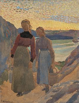 402. Carl Wilhelmson, "Vattenhämterskor" (Women carrying water).